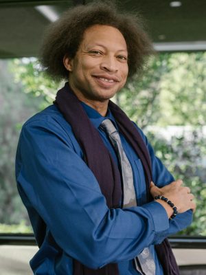 Woman in Blue Blazer Smiling